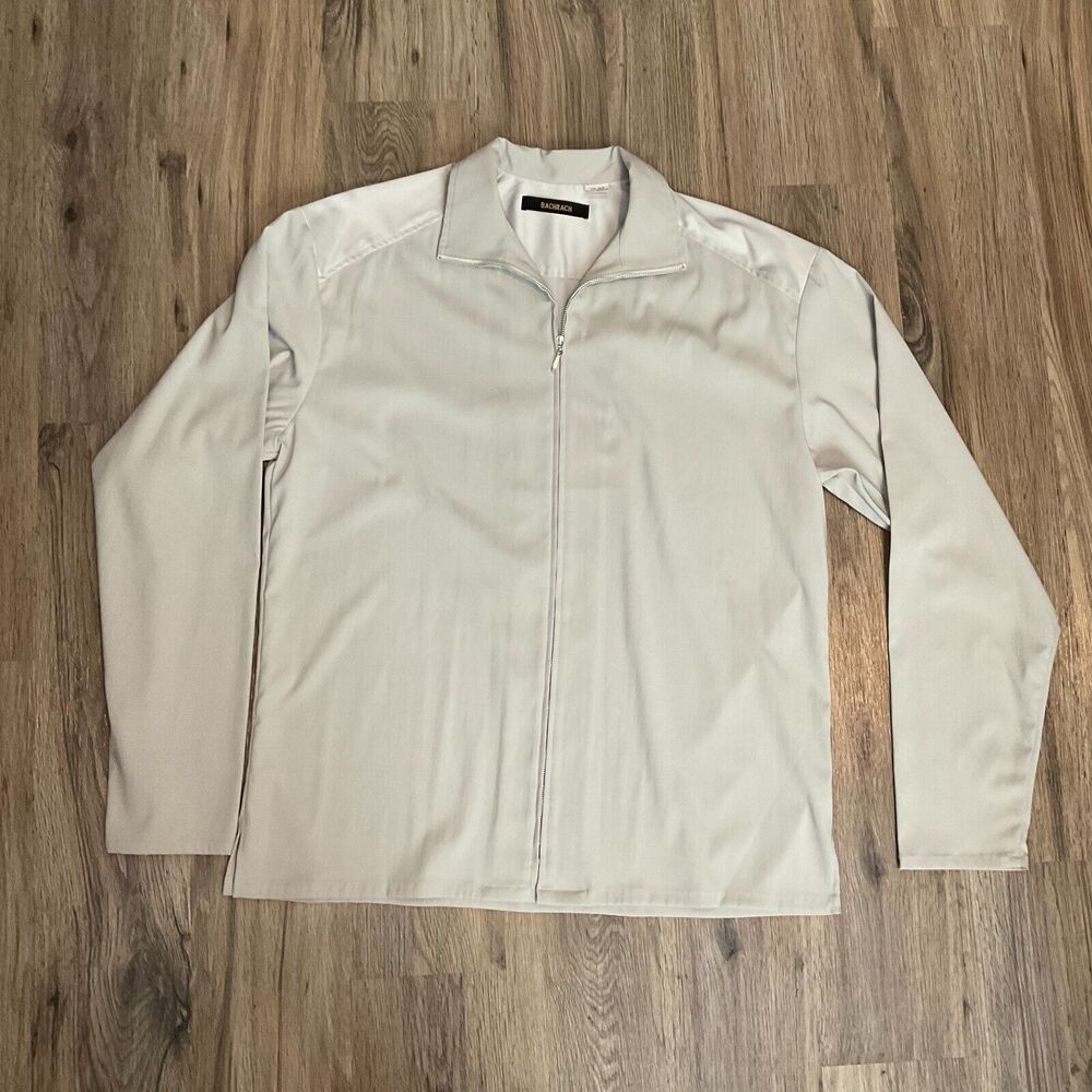 Bachrach Jacket Full Zip Made‎ in USA Size XL Gray EUC